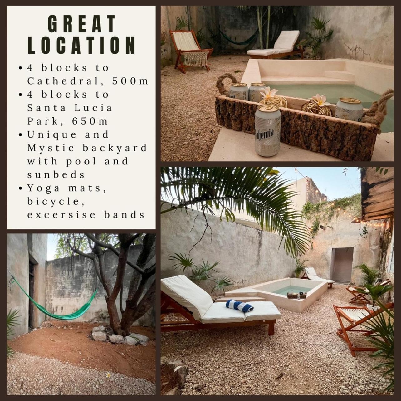 TOP location in Santa Lucía only 3blocks to cathedral Mérida Exterior foto